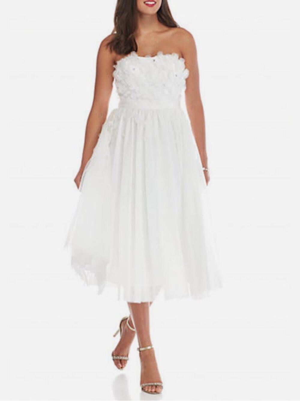 Adrianna Papell Petal Applique Dress